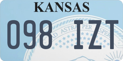 KS license plate 098IZT