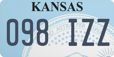 KS license plate 098IZZ