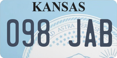 KS license plate 098JAB