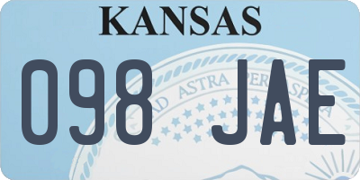 KS license plate 098JAE
