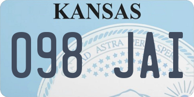 KS license plate 098JAI
