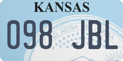 KS license plate 098JBL