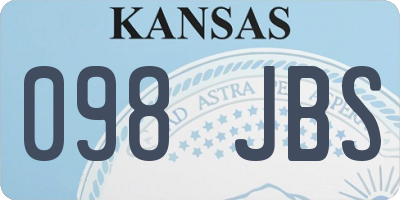KS license plate 098JBS