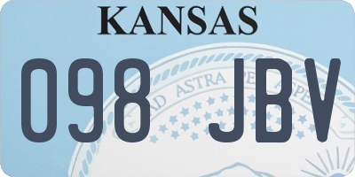 KS license plate 098JBV
