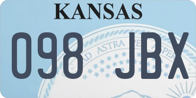 KS license plate 098JBX