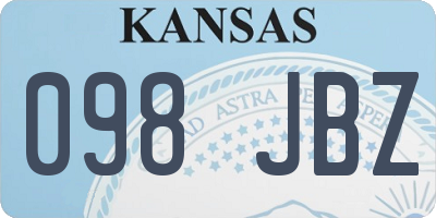 KS license plate 098JBZ