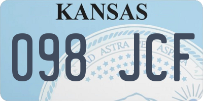 KS license plate 098JCF