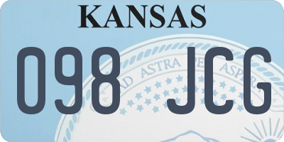 KS license plate 098JCG
