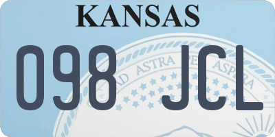 KS license plate 098JCL