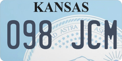 KS license plate 098JCM