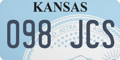 KS license plate 098JCS