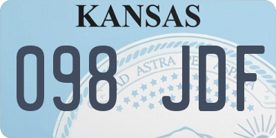 KS license plate 098JDF