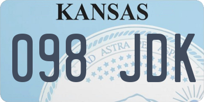 KS license plate 098JDK