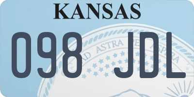 KS license plate 098JDL