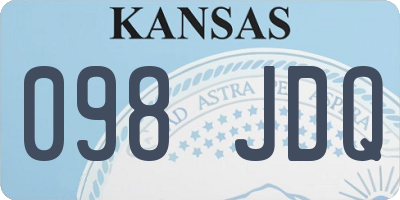 KS license plate 098JDQ