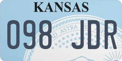 KS license plate 098JDR