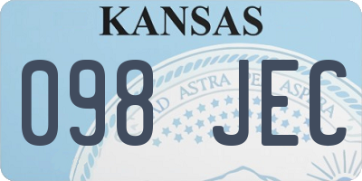 KS license plate 098JEC