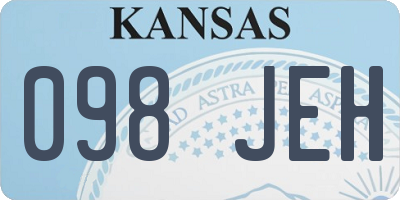 KS license plate 098JEH