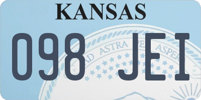 KS license plate 098JEI