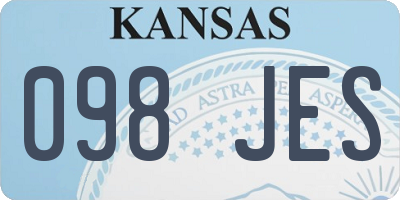 KS license plate 098JES