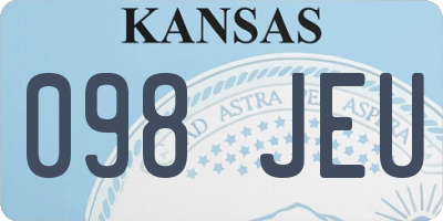 KS license plate 098JEU