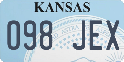 KS license plate 098JEX