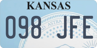 KS license plate 098JFE