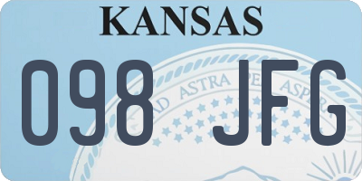 KS license plate 098JFG