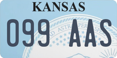KS license plate 099AAS
