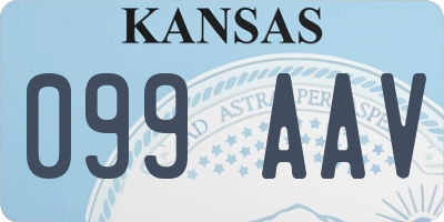 KS license plate 099AAV