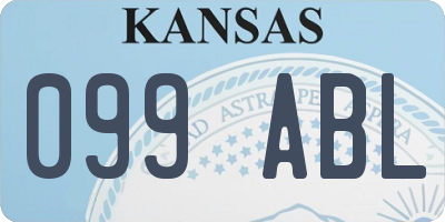KS license plate 099ABL