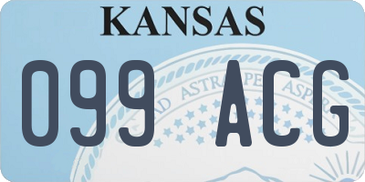 KS license plate 099ACG