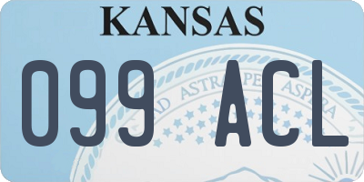 KS license plate 099ACL