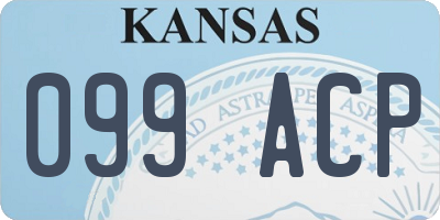 KS license plate 099ACP