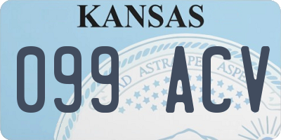 KS license plate 099ACV
