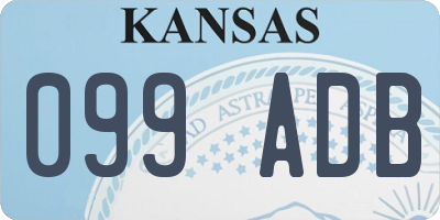 KS license plate 099ADB