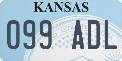 KS license plate 099ADL