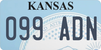 KS license plate 099ADN
