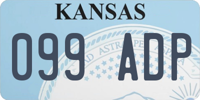 KS license plate 099ADP