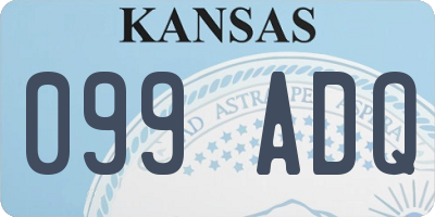 KS license plate 099ADQ