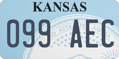 KS license plate 099AEC