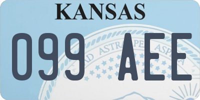 KS license plate 099AEE