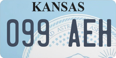 KS license plate 099AEH