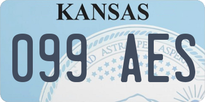 KS license plate 099AES
