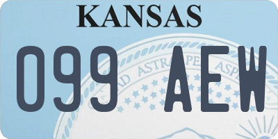 KS license plate 099AEW