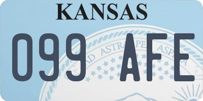 KS license plate 099AFE