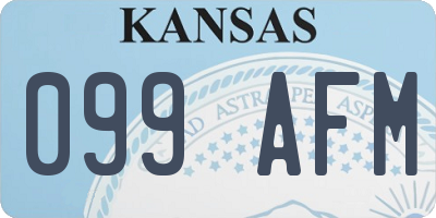 KS license plate 099AFM