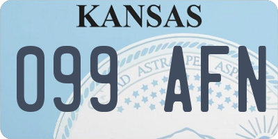 KS license plate 099AFN