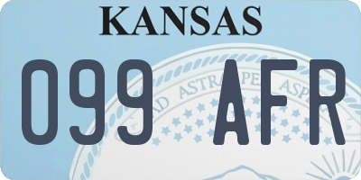KS license plate 099AFR