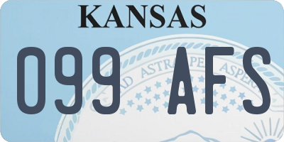 KS license plate 099AFS